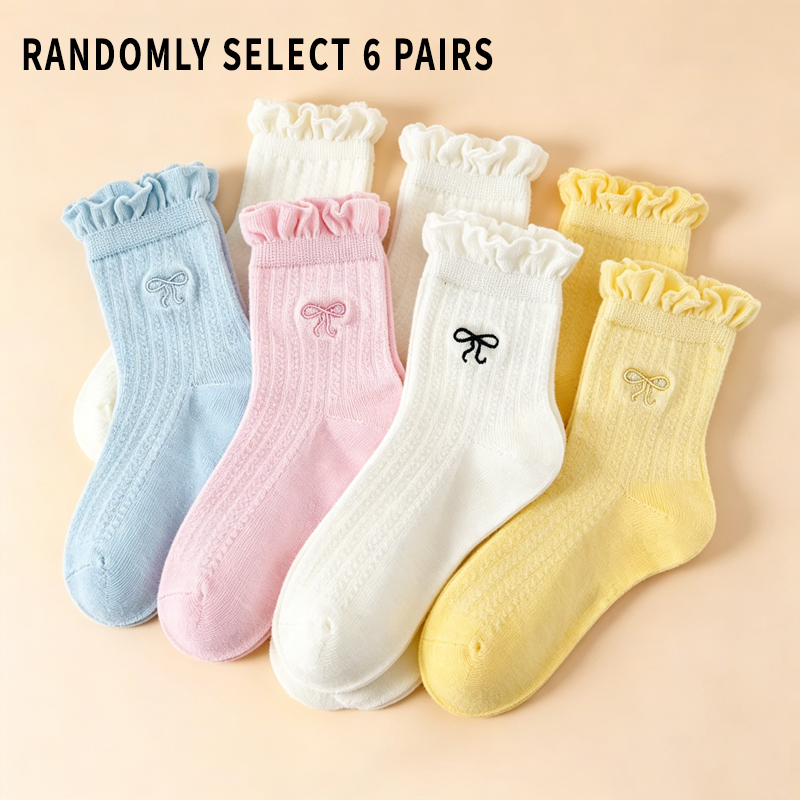 Embroidery On Socks - 4 pares de calcetines de malla
