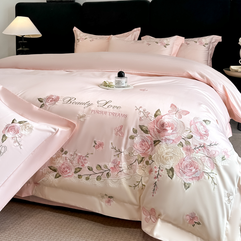 Embroidery Quilt Cover - Juego de Ropa de Cama 100%