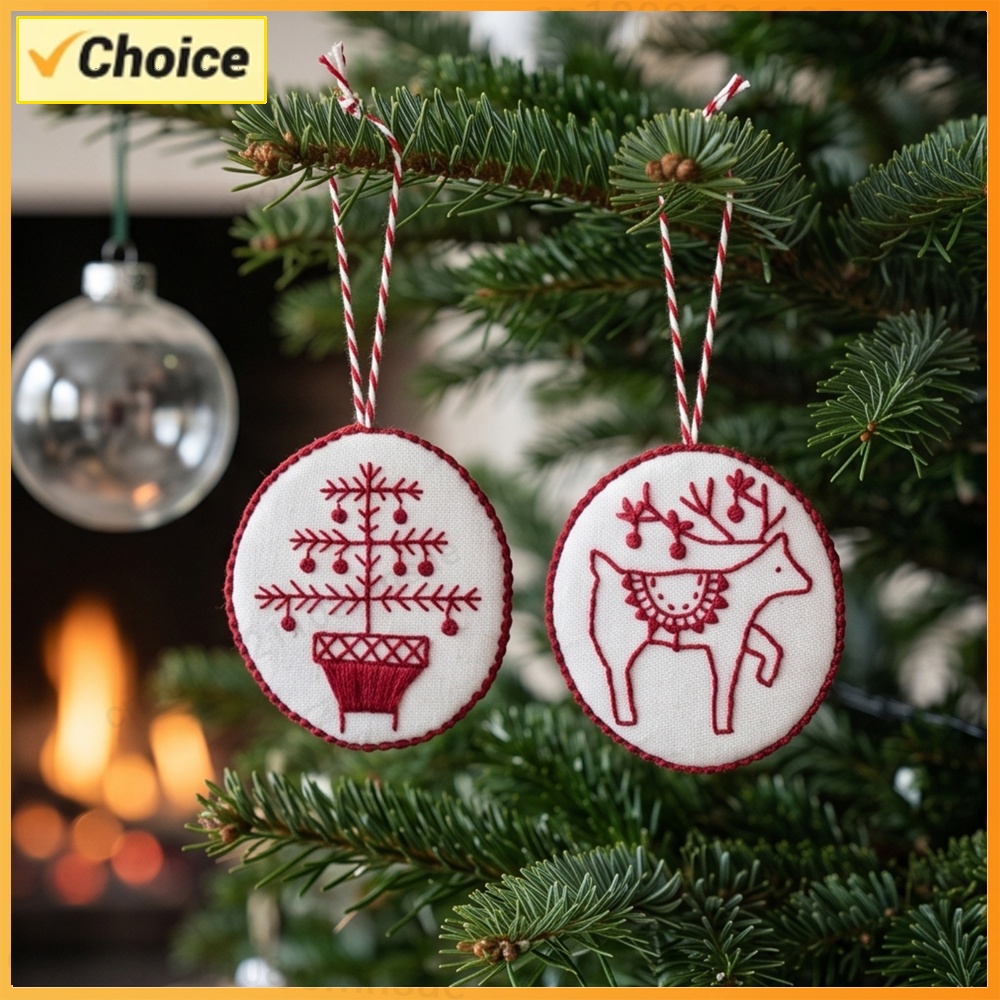 Embroidery Xmas Tree - Kit de Bordado Navideño con Herramientas,