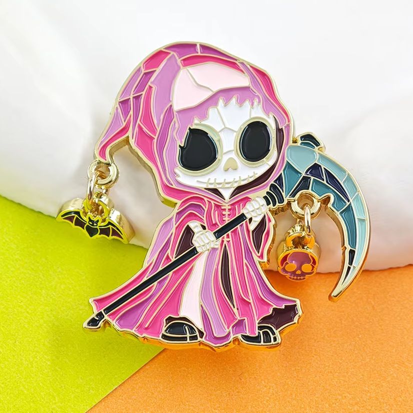 Embroidery Bracelet - Pin esmaltado colgante de Grim Reaper