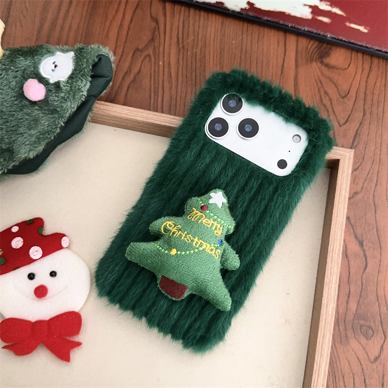 Funda de teléfono de peluche n - Embroidery Xmas Tree reseña y precio