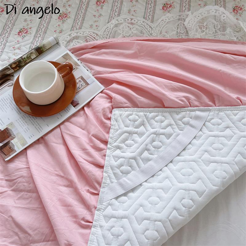 Falda de cama acolchada gruesa - Embroidery Quilt Cover reseña y precio
