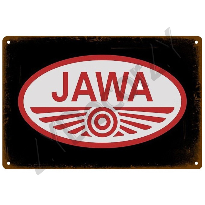 JAWA-placa de Metal para garaj - Embroidery Workshop reseña y precio