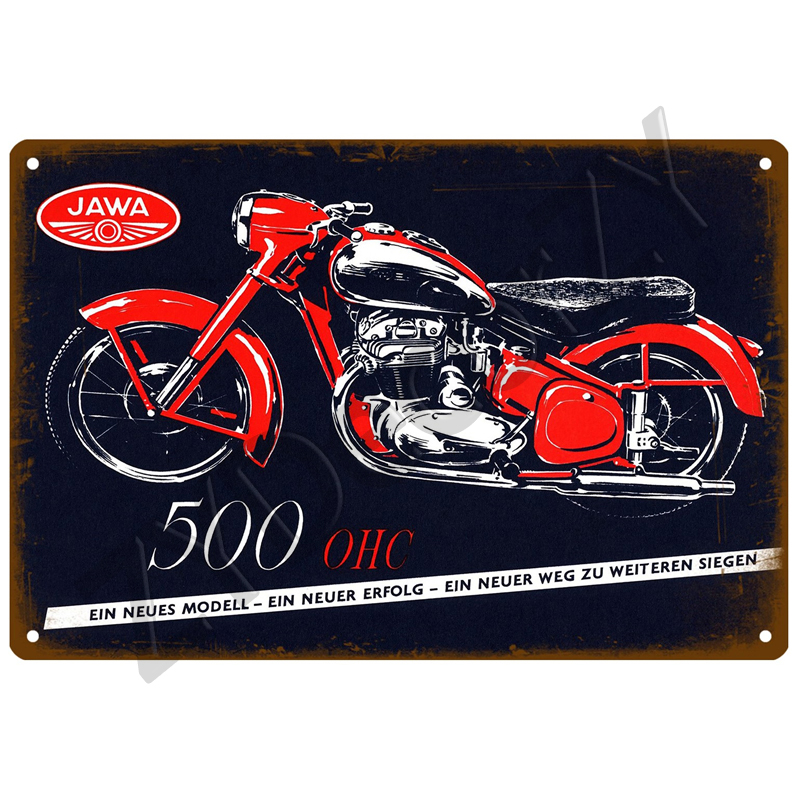 JAWA-placa de Metal para garaj - Embroidery Workshop reseña y precio