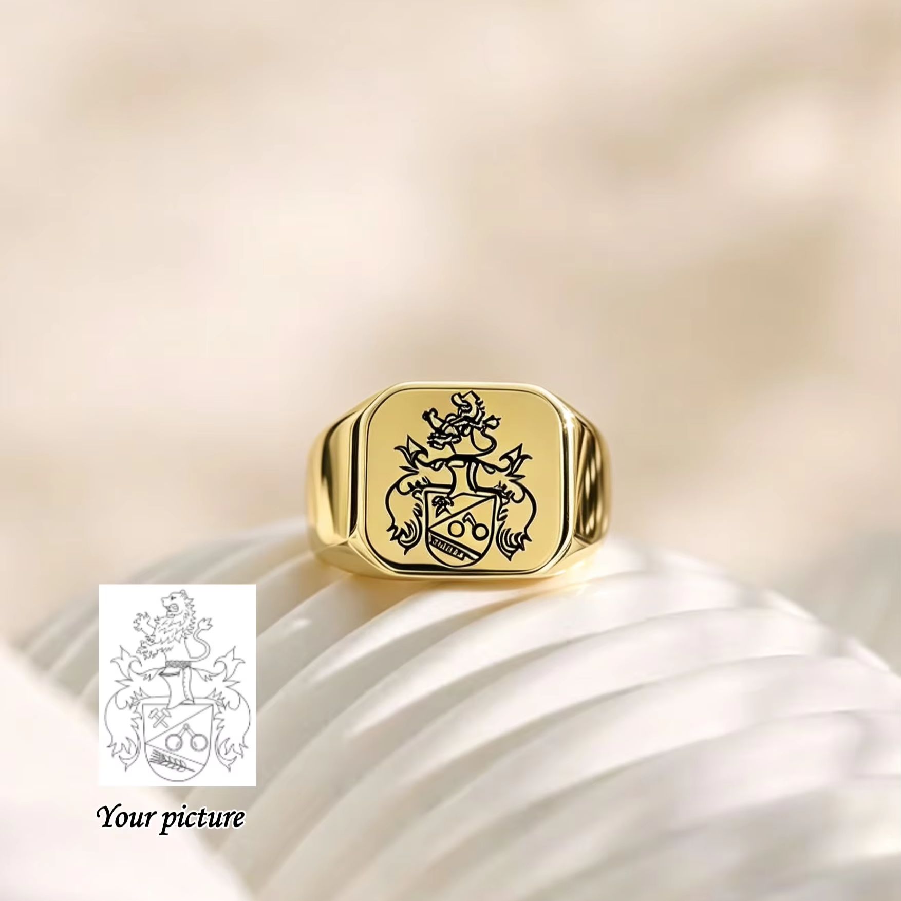 Anillo de Sello Personalizado  - Embroidery Alphabet reseña y precio