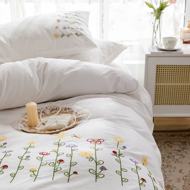 Juego de funda nórdica bordada - Embroidery Quilt Cover reseña y precio