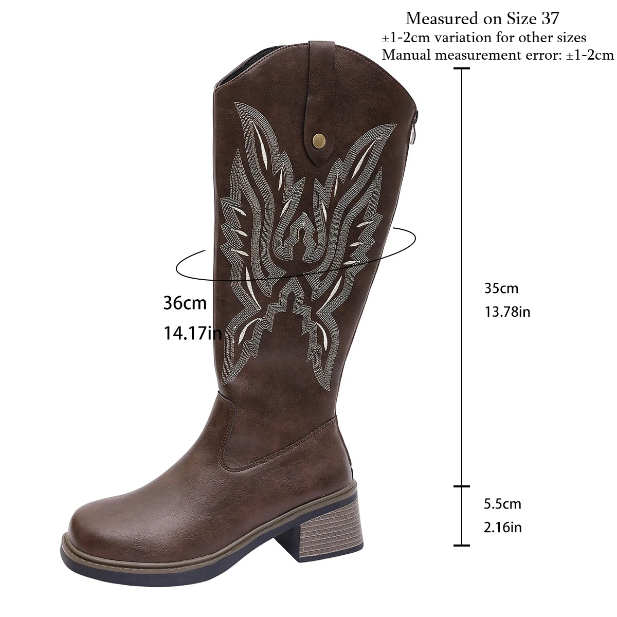 Botas retro de estilo vaquero  - Embroidery Fabric reseña y precio