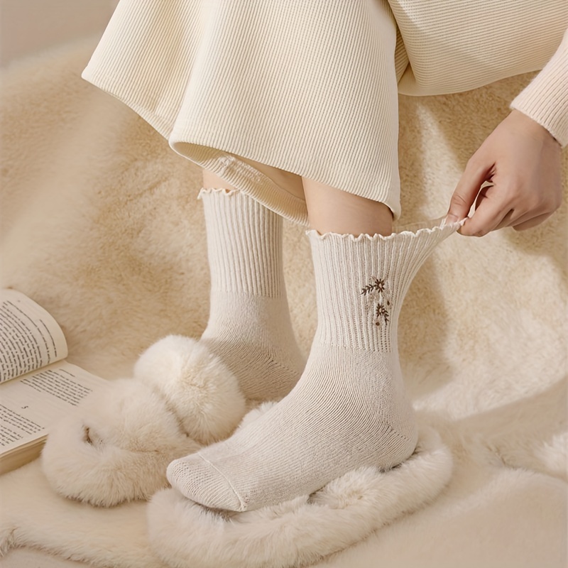 6 Pares de Calcetines de Media - Embroidery On Socks reseña y precio