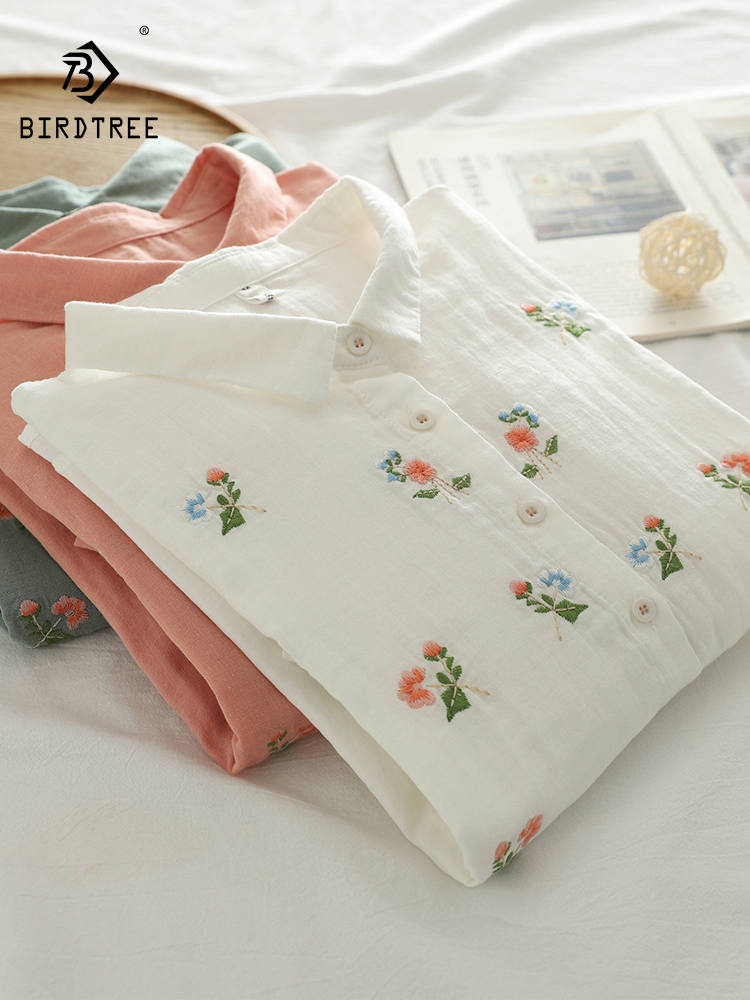 Nueva camisa de manga 3/4 de h - Embroidery Thread Yarn reseña y precio