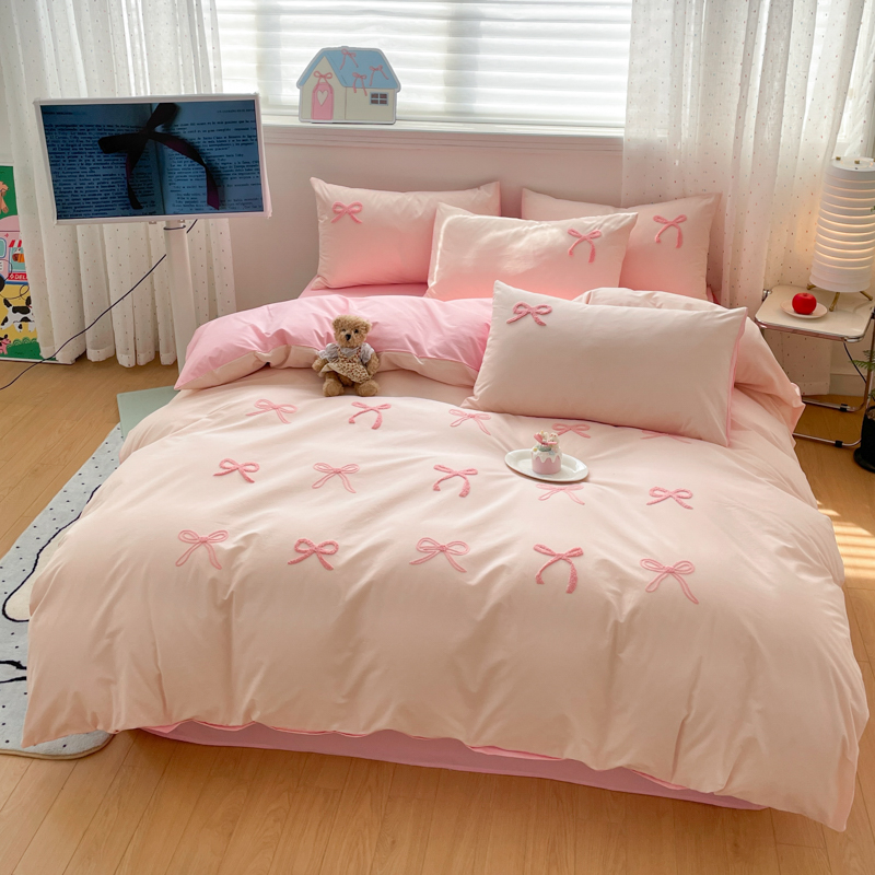 Juego de sábanas de 3 piezas,  - Embroidery Quilt Cover reseña y precio