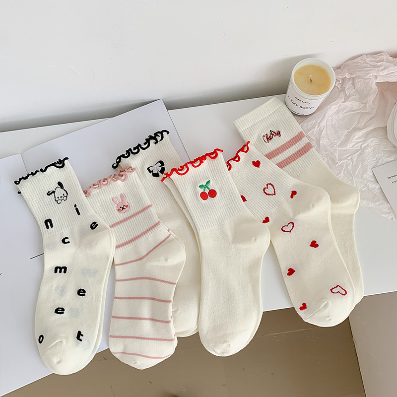 Calcetines de Algodón para Muj - Embroidery On Socks reseña y precio