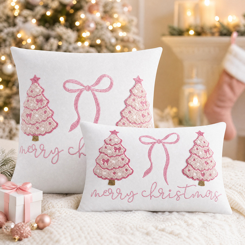 Elegantes Fundas de Cojín Navi - Embroidery Xmas Tree reseña y precio