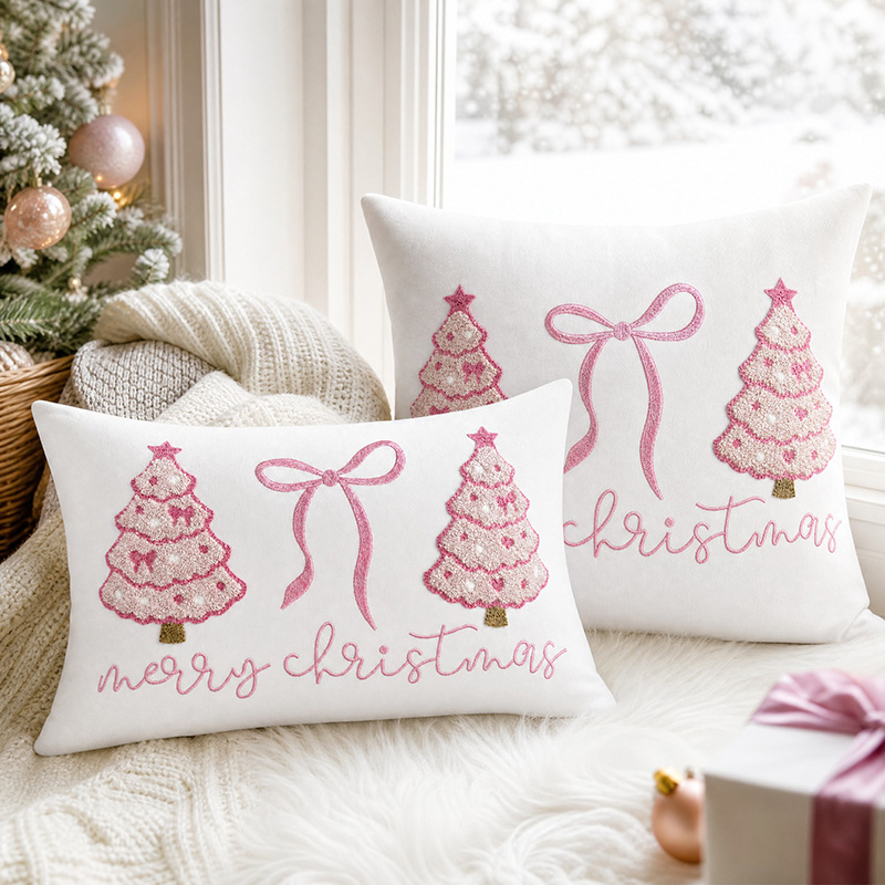 Elegantes Fundas de Cojín Navi - Embroidery Xmas Tree reseña y precio