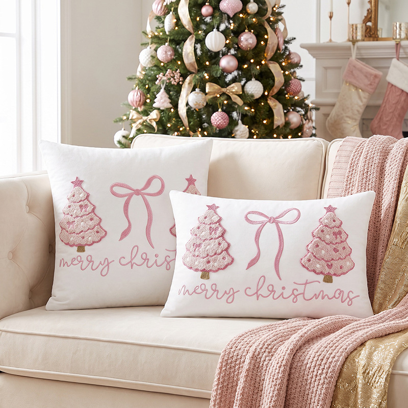 Elegantes Fundas de Cojín Navi - Embroidery Xmas Tree reseña y precio