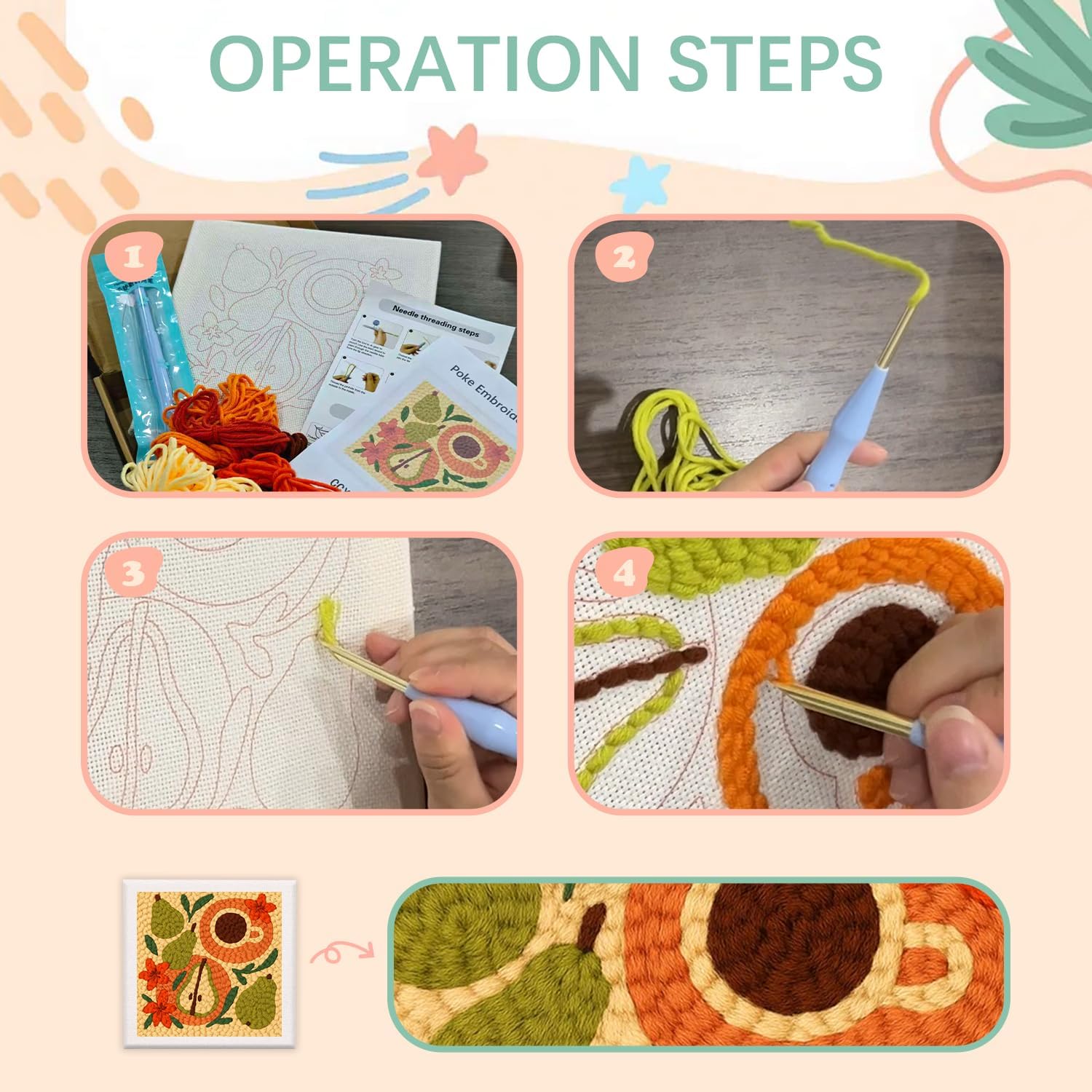 Kit de Bordado con Aguja de Pu - Embroidery Xmas Tree reseña y precio