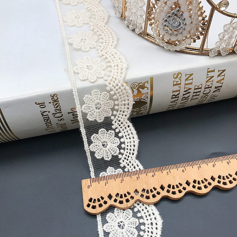 3 yardas/lote bordado blanco B - Embroidery Thread Yarn reseña y precio