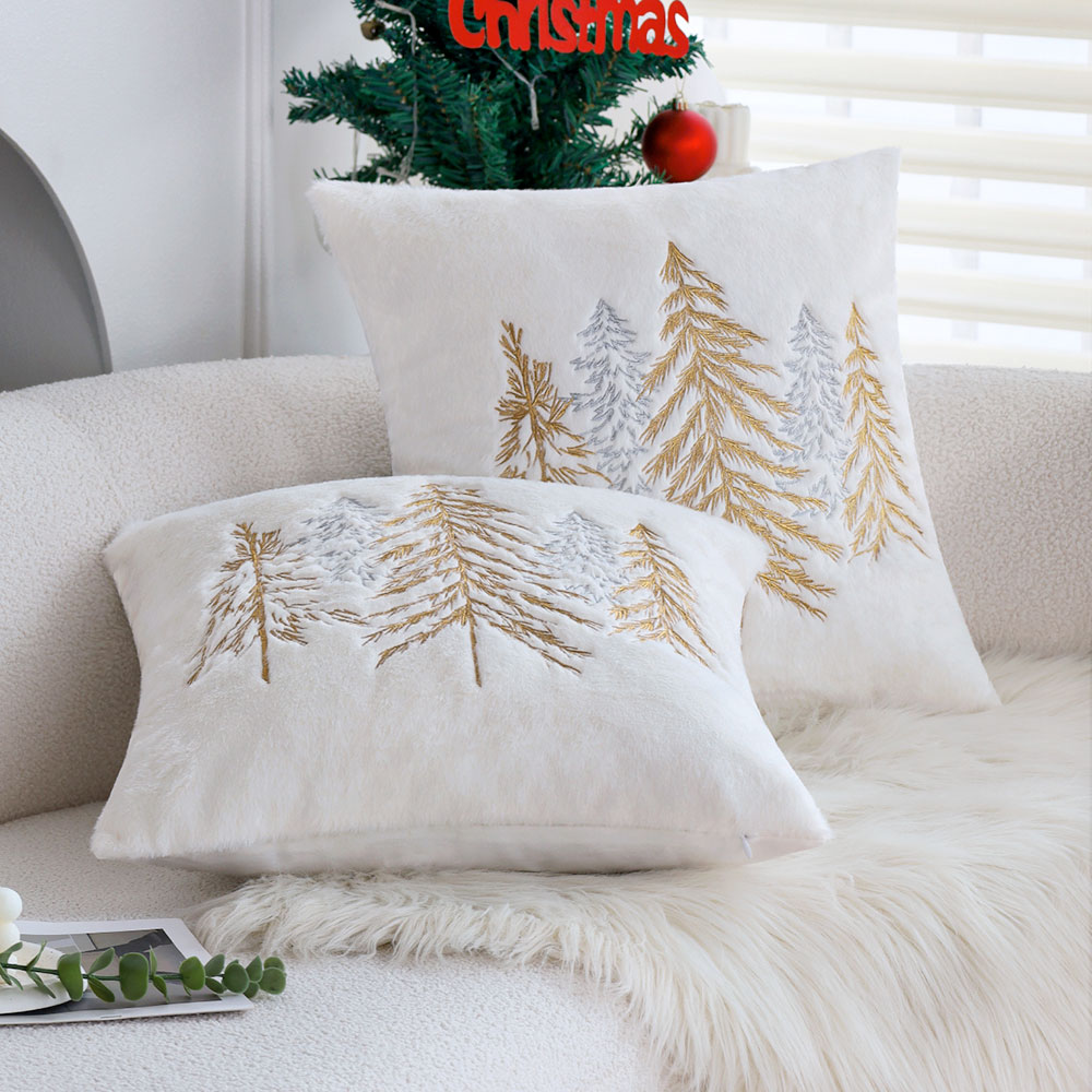 Funda de almohada navideña de  - Embroidery Xmas Tree reseña y precio