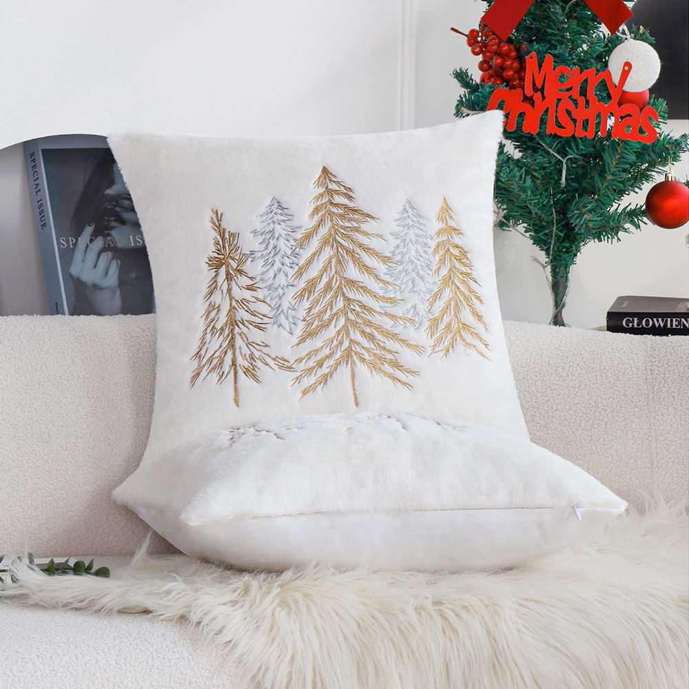 Funda de almohada navideña de  - Embroidery Xmas Tree reseña y precio