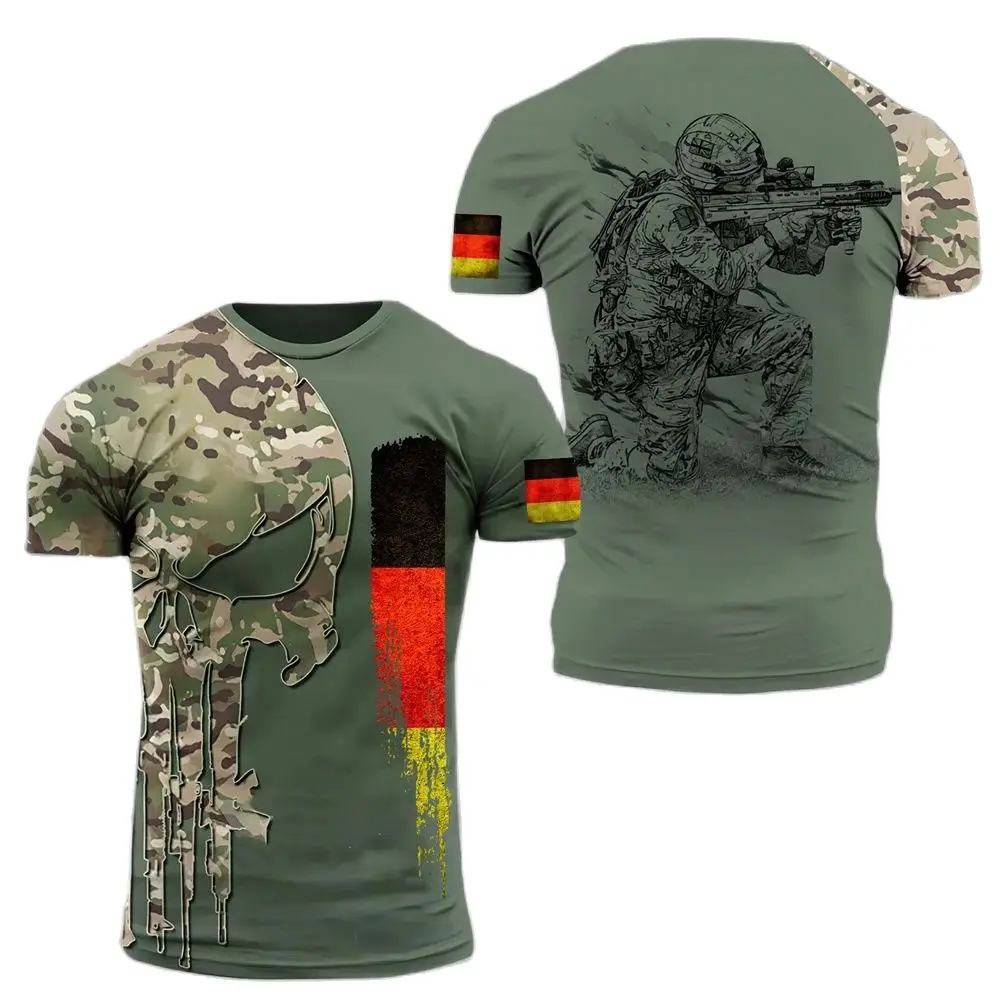 Camiseta estampada de camuflaj - Embroidery World reseña y precio