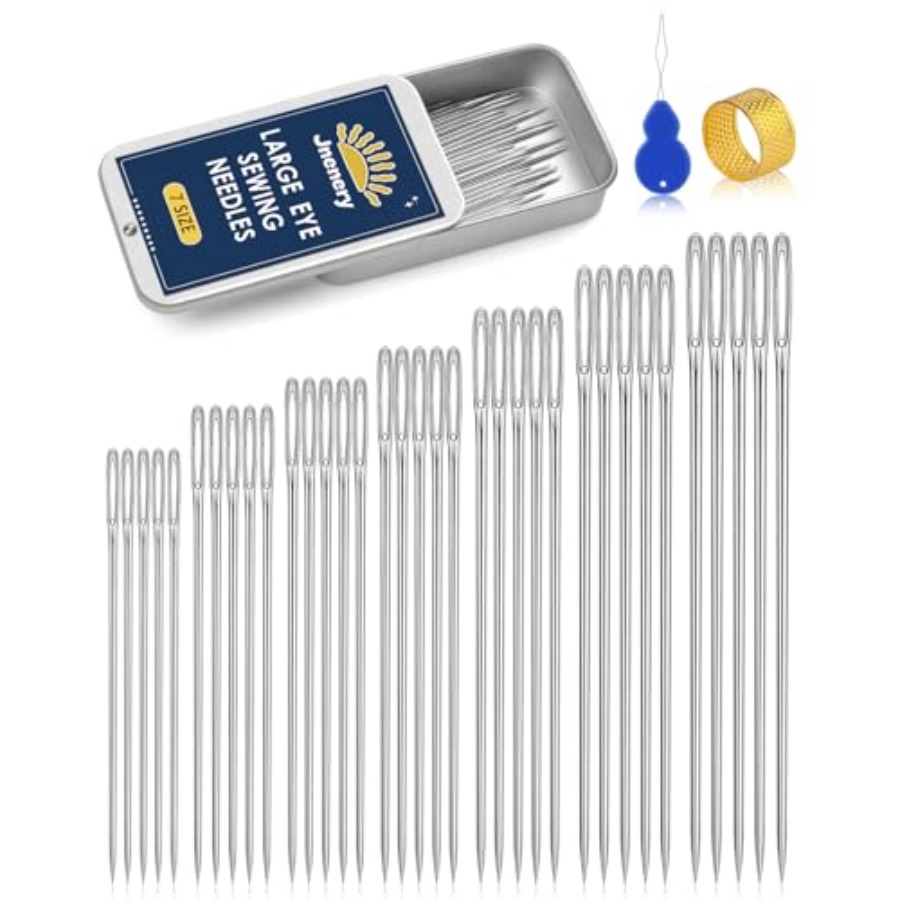 Agujas de coser de ojo grande, - Embroidery Needles reseña y precio